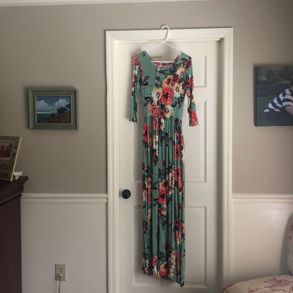 PinkBlush floral maxi dress